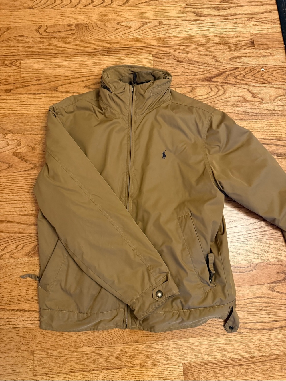 Ralph Lauren Men's Jacket in Olive Green with Navy Pony